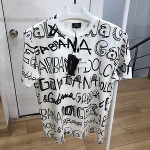 Men's short sleeve white cotton Authentic Dolce & Gabbana t-shirt